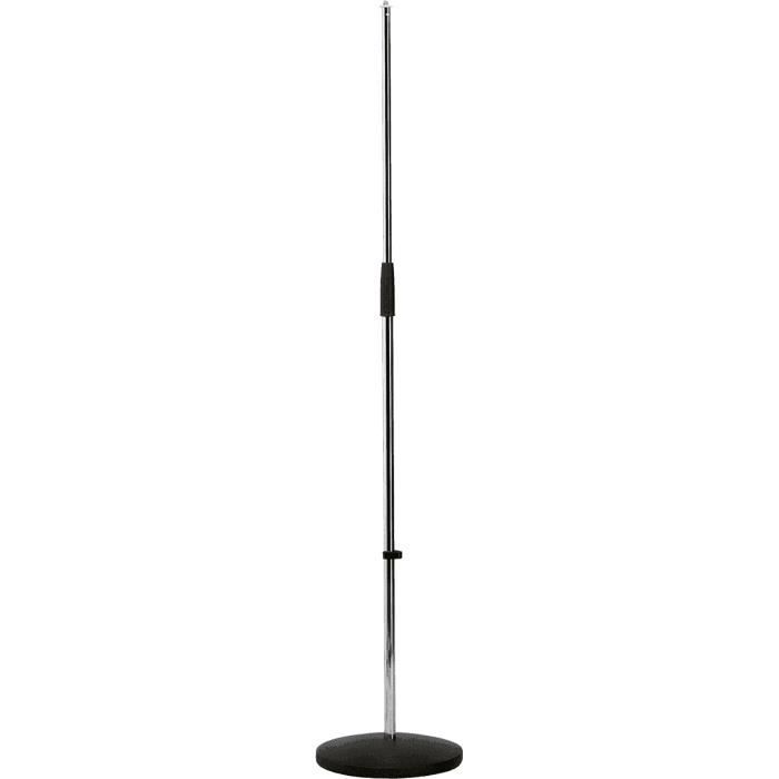 Grand pied de micro droit sur embase fonte KetM ARGENT