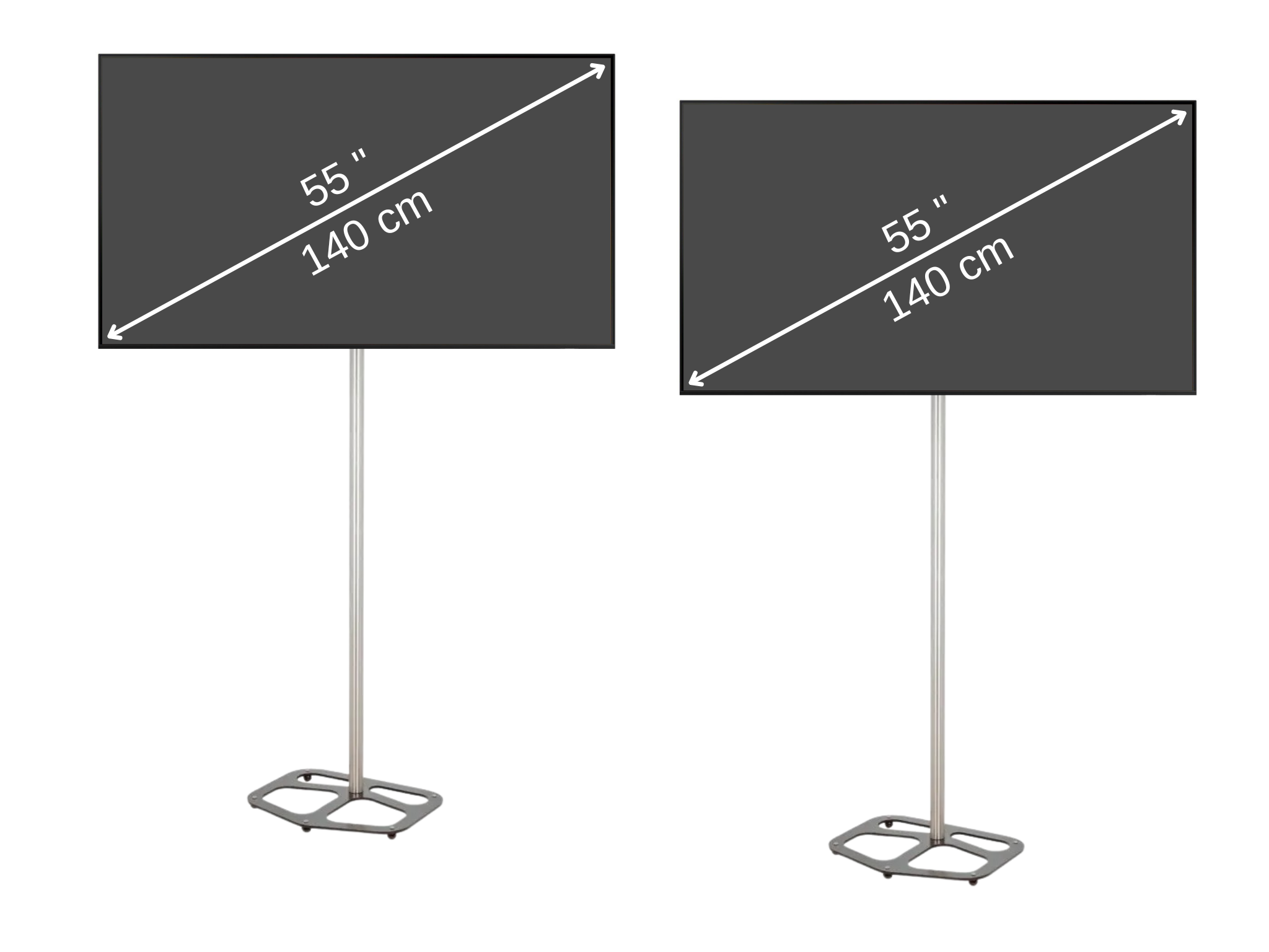 Ensemble de 2 écrans led SAMSUNG 55 pouces avec pied d'écran VIMOSTAND