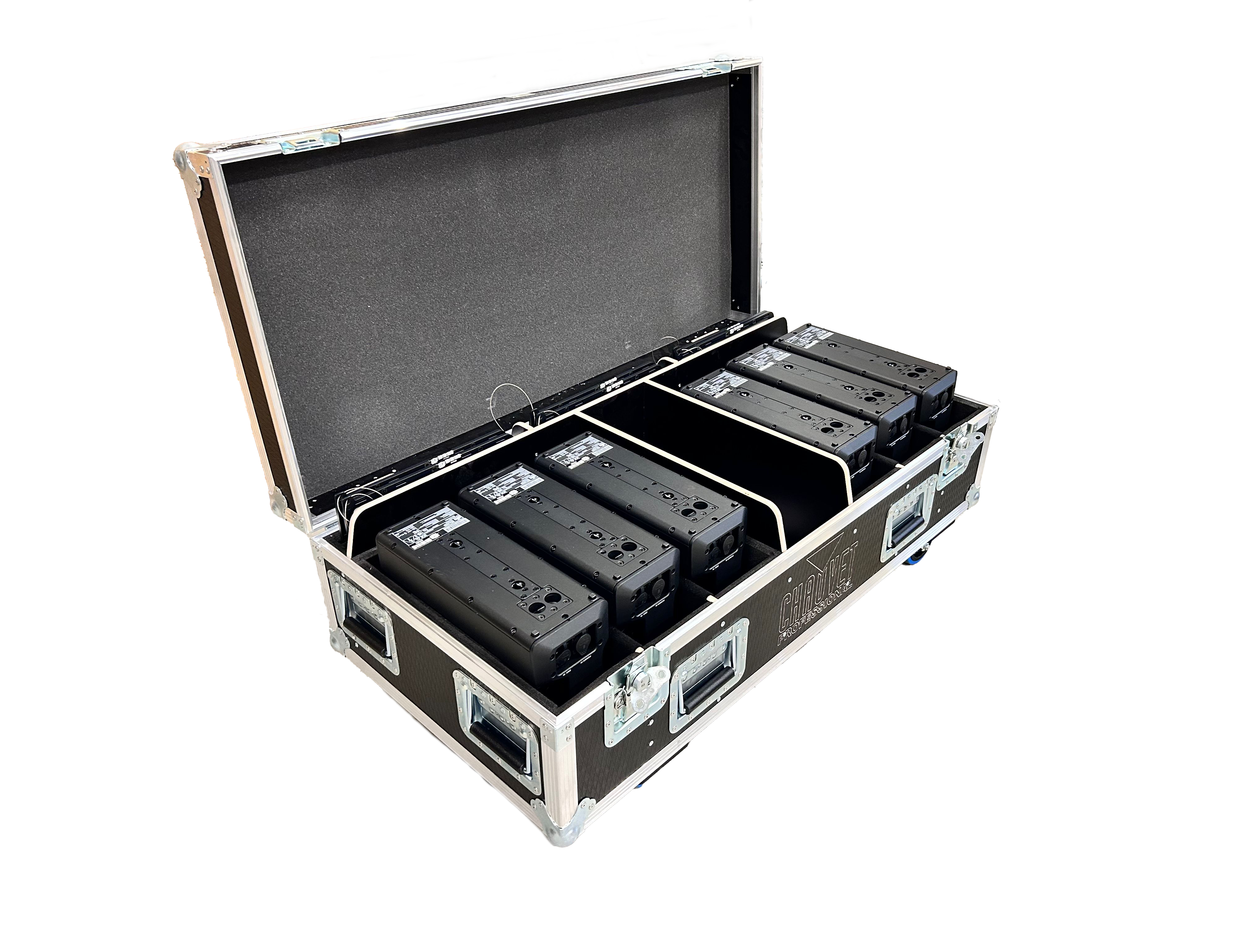 Kit de 6 projecteurs WELLPANEL Chauvet en flight case