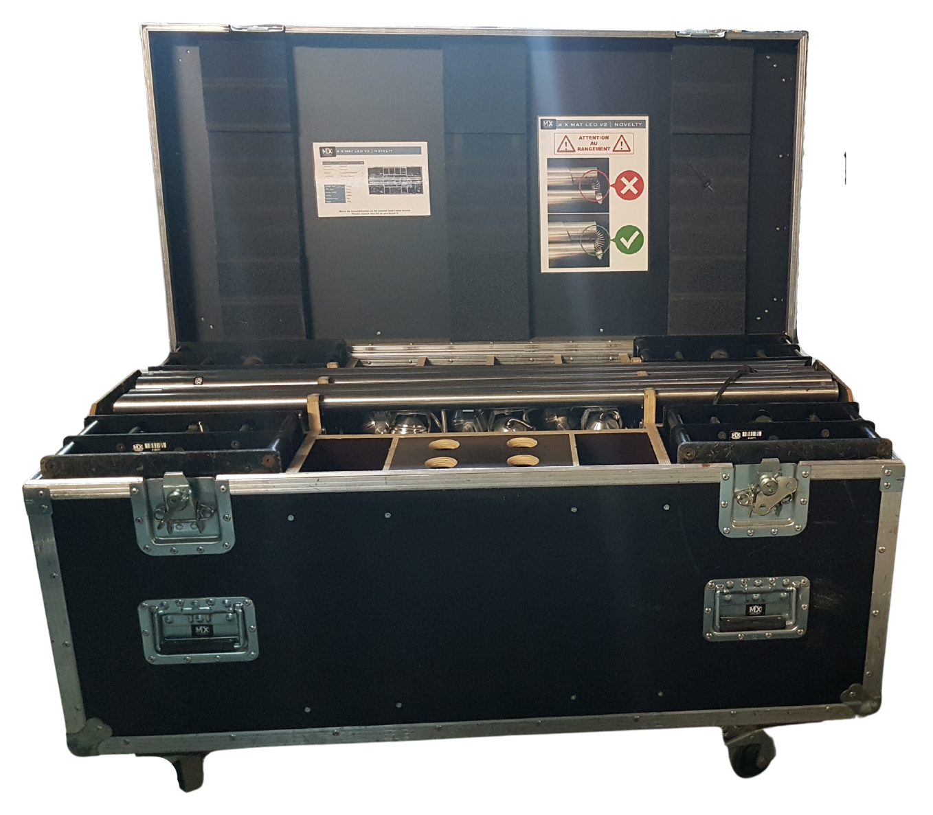 Kit 4 Mâts 5x Par16 LED sur batterie